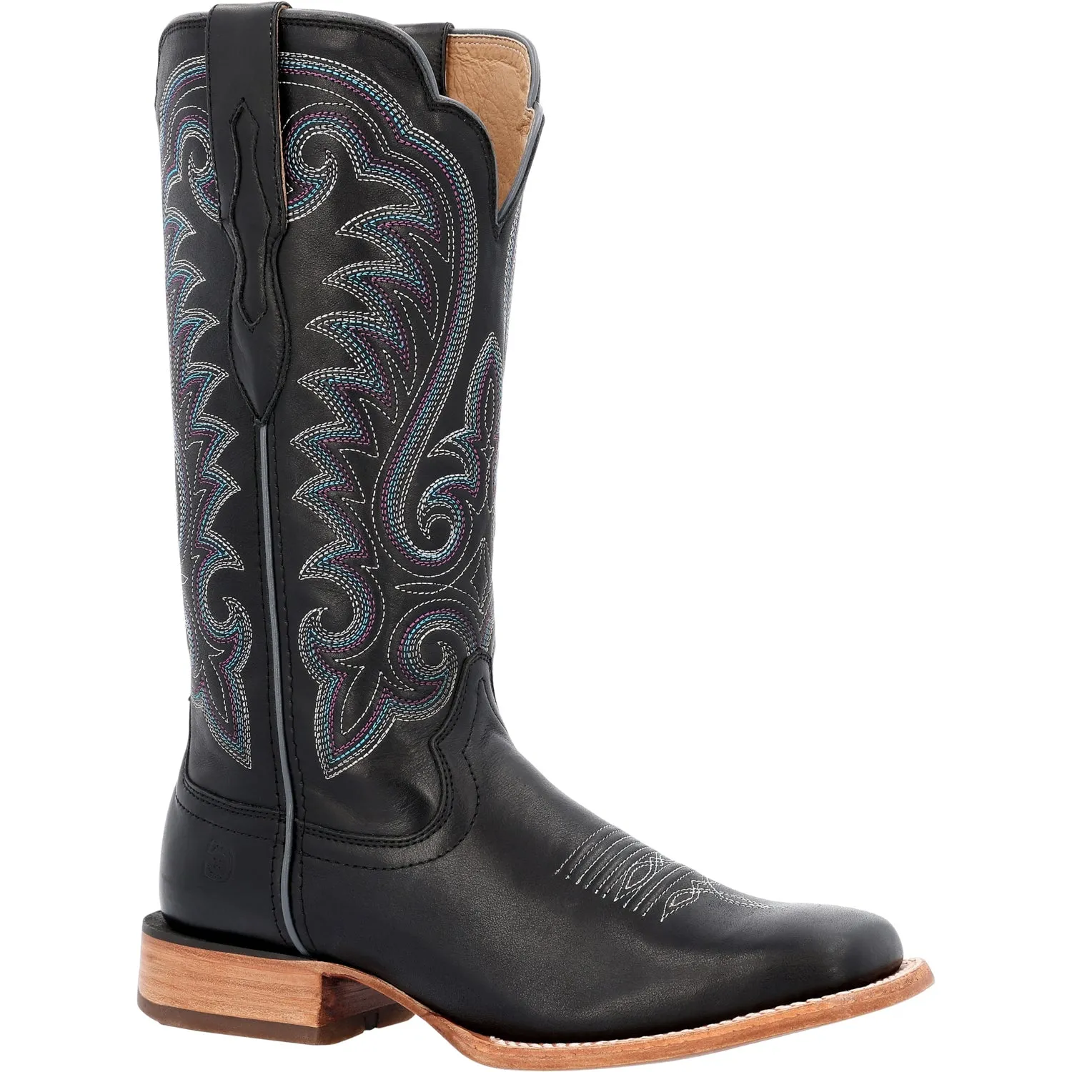 Durango Womens Arena Pro Western Black Mulberry Leather Cowboy Boots