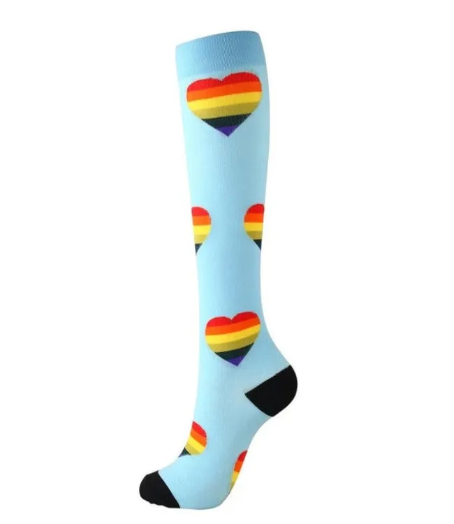 Elastic Multi-Colour Compression Socks