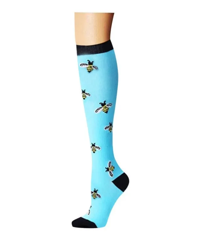 Elastic Multi-Colour Compression Socks