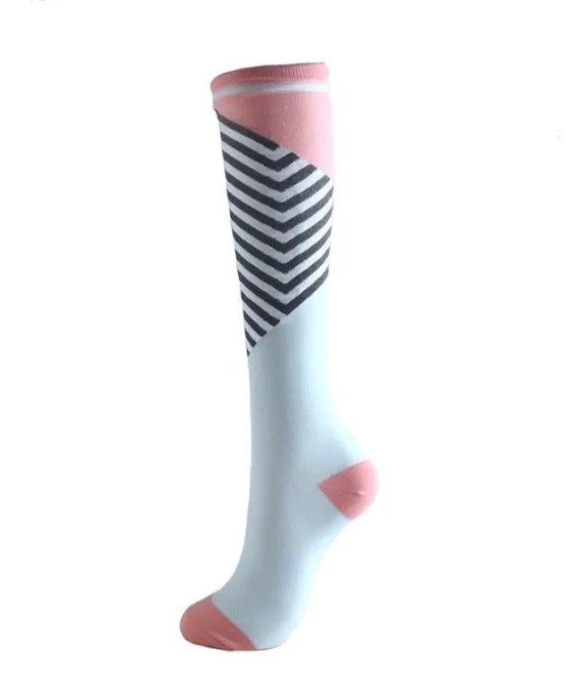 Elastic Multi-Colour Compression Socks