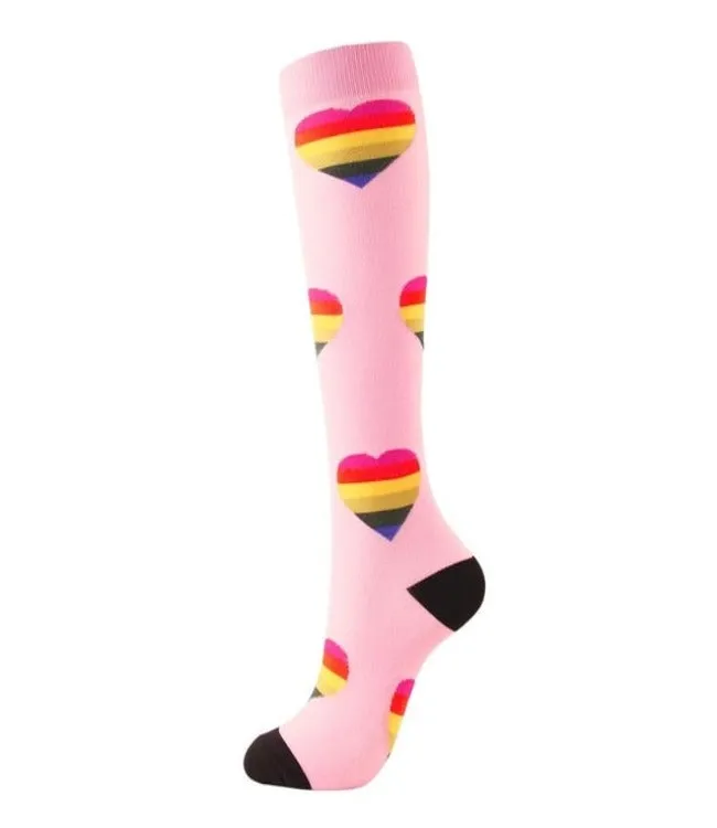 Elastic Multi-Colour Compression Socks