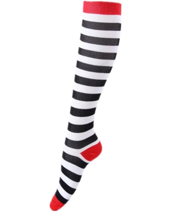 Elastic Multi-Colour Compression Socks