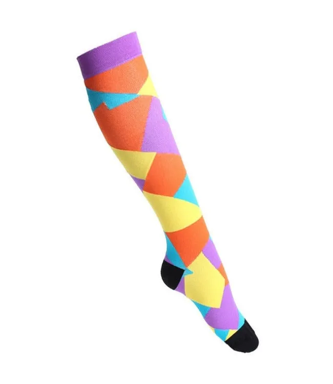 Elastic Multi-Colour Compression Socks