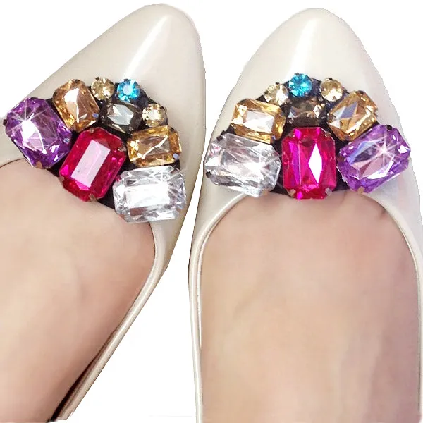 Elegant Multi-Color Crystal Rhinestone Shoes Clip