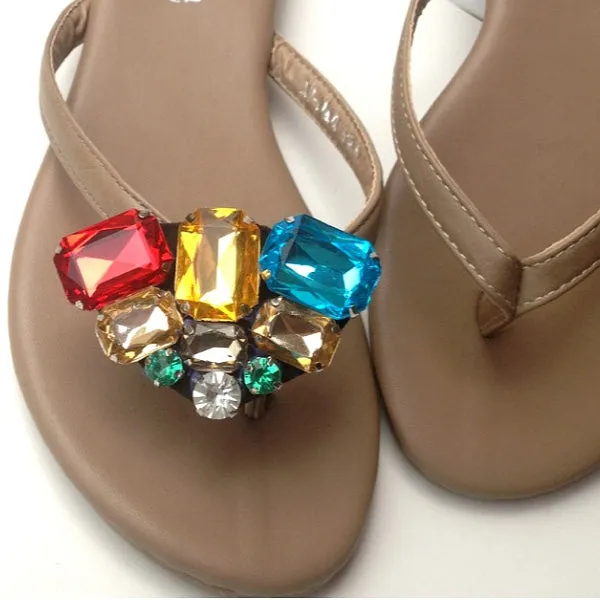 Elegant Multi-Color Crystal Rhinestone Shoes Clip