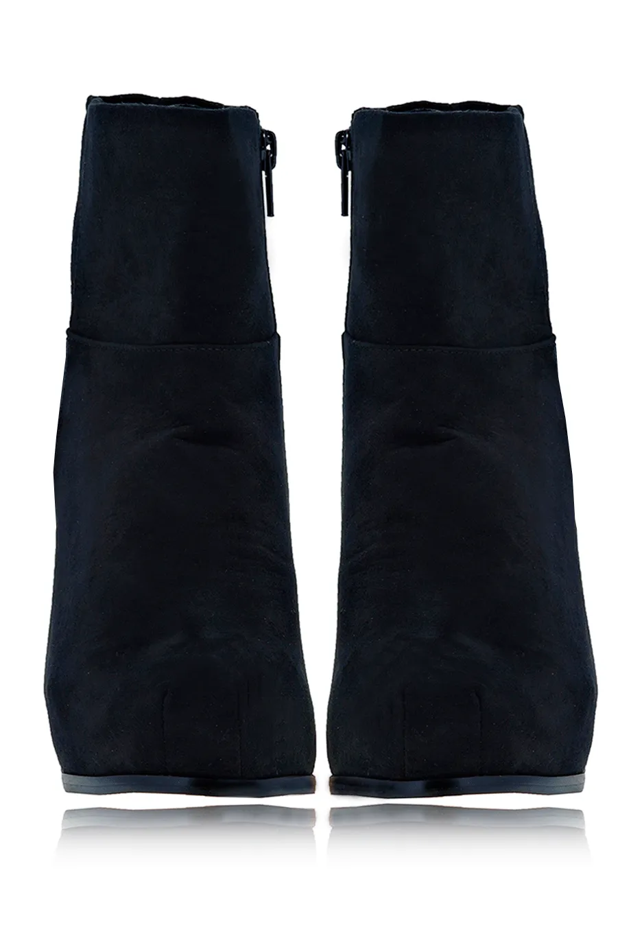 ELSA Black Suede Ankle Boots