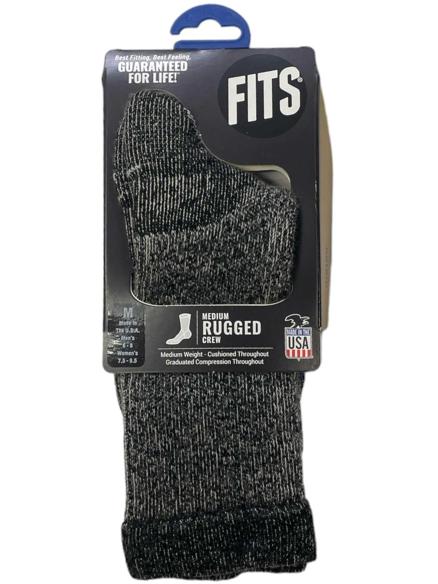 Fits Medium Rugged Crew Sock