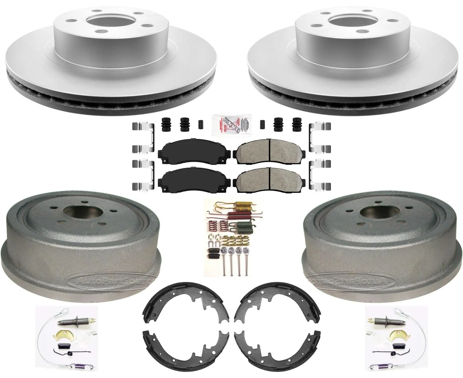 For Ford Ranger 2003-2009 4x4 4 Wheel Drive Rotors Drums Brake Pads Shoes