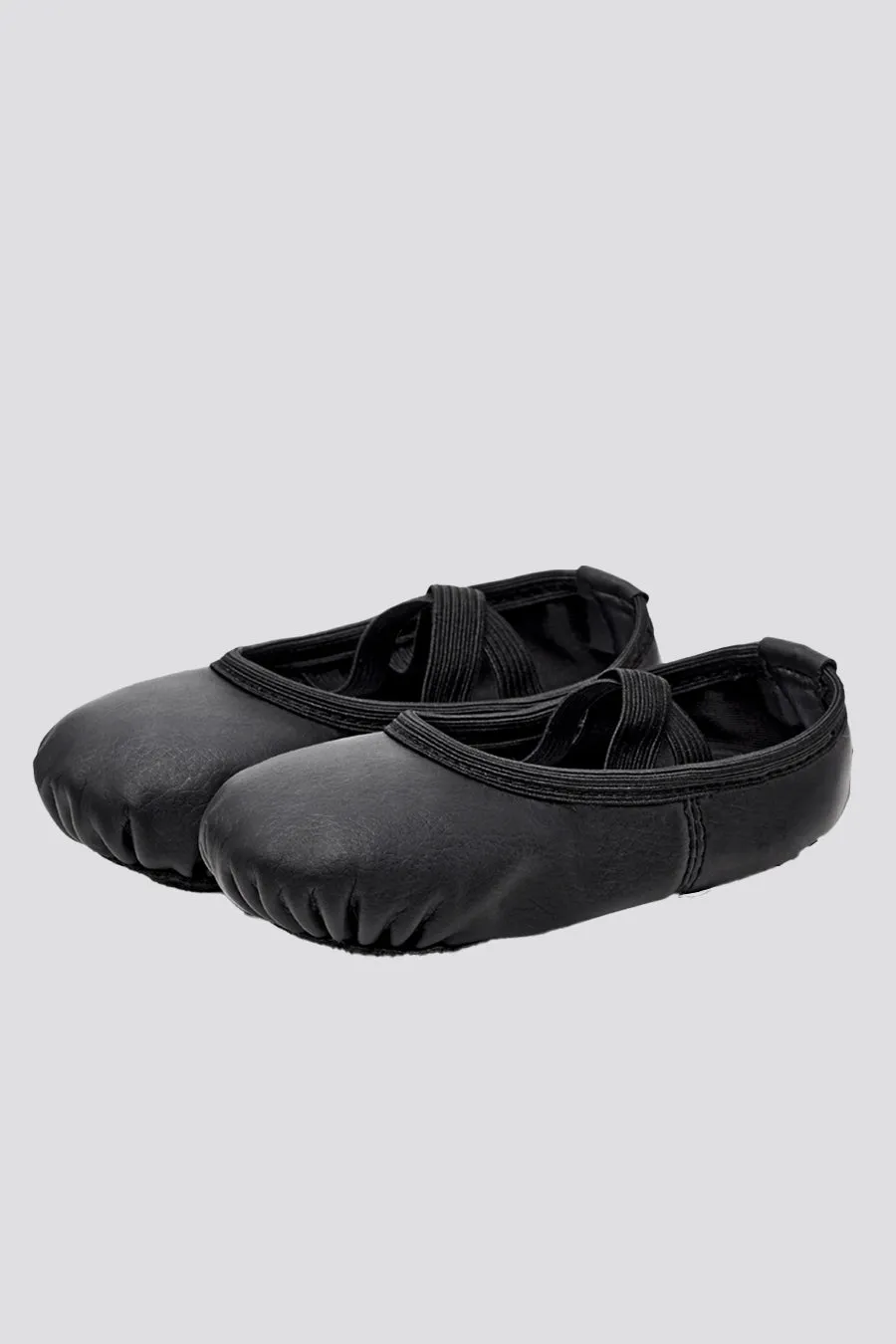 Girl's PU Leather Ballet Shoes(split sole, no drawstring)