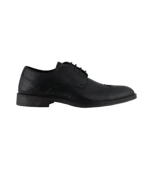 Global Wingtip Lace Up Black