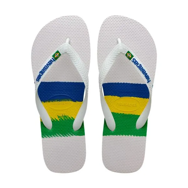 Havaianas Brasil Tech Men's Flip Flops - White