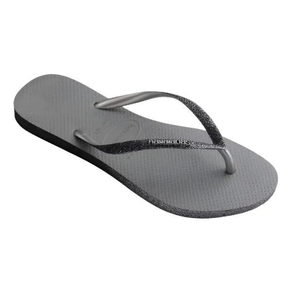 Havaianas Slim Sparkle Womans FlipFlops - Steel Grey