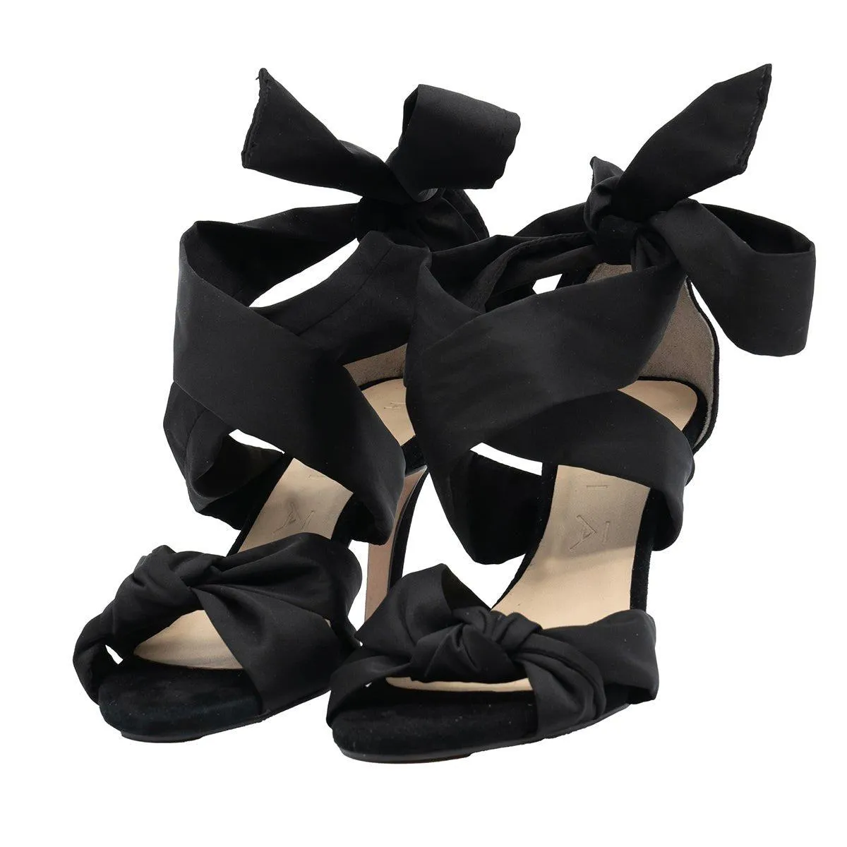 Helia Strap High-Heel Sandals Fabric Black Colour For Women