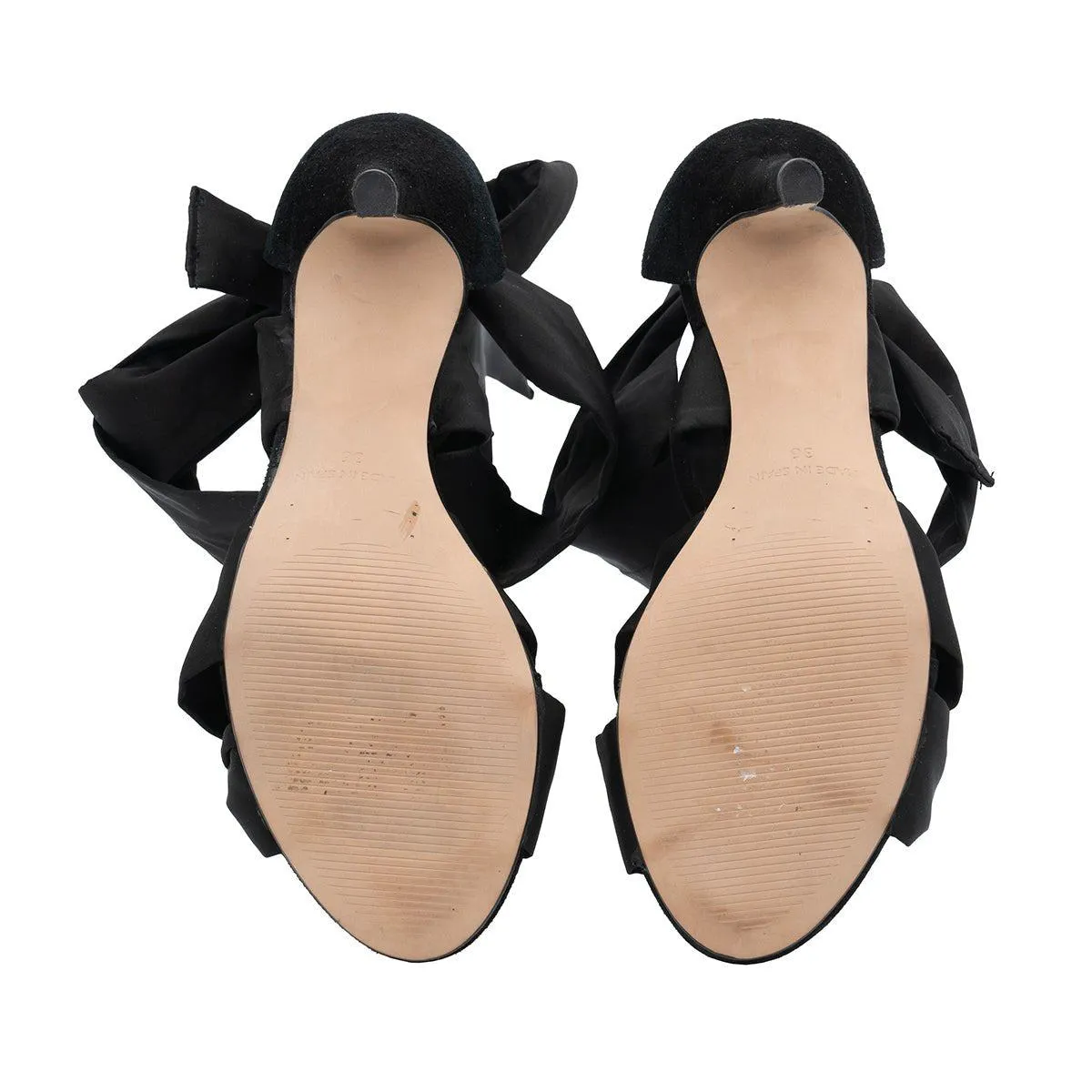 Helia Strap High-Heel Sandals Fabric Black Colour For Women