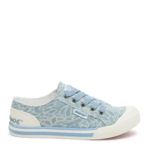 Jazzin Light Blue Printed Trainers