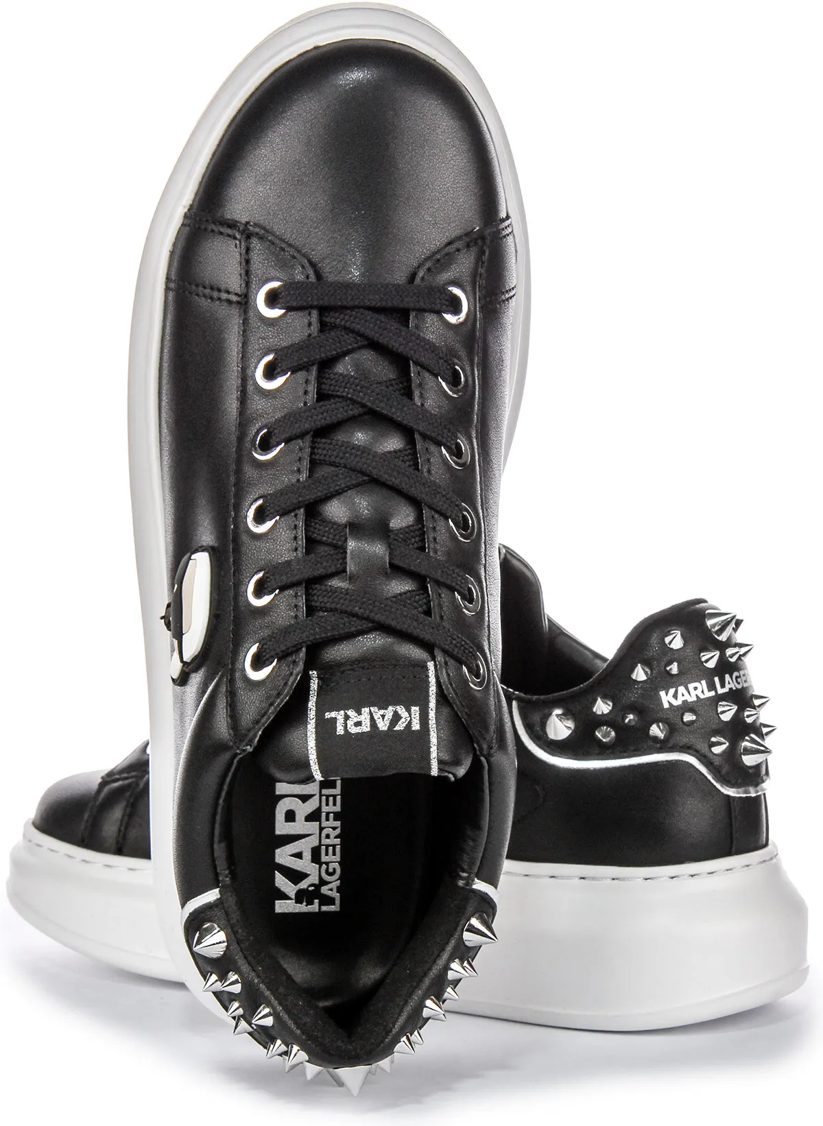 Karl Lagerfeld Kapri Nft Stud In Black White For Women