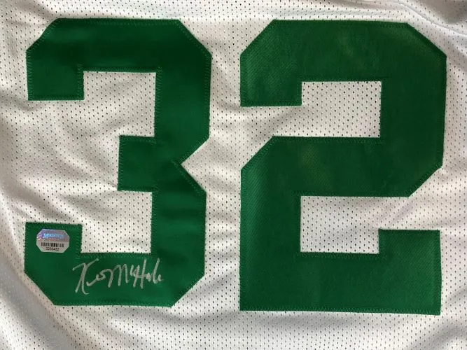 Kevin McHale Boston Signed White Basketball Jersey Mounted Memories