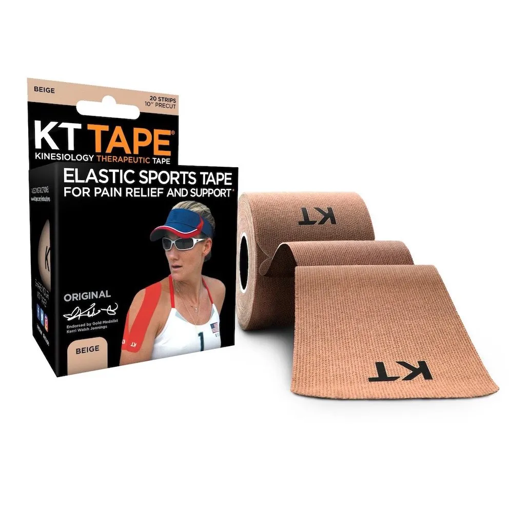 KT Kinesiology Tape | Athletic Sport Bandage Kinesio Support for Muscle Strain, Pain & Injury Taping (20 Precut 10" Strips)