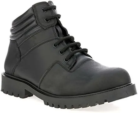 Libertyzone Men's Black Ankle Hiking Boots Size 7 Pair Of Shoes