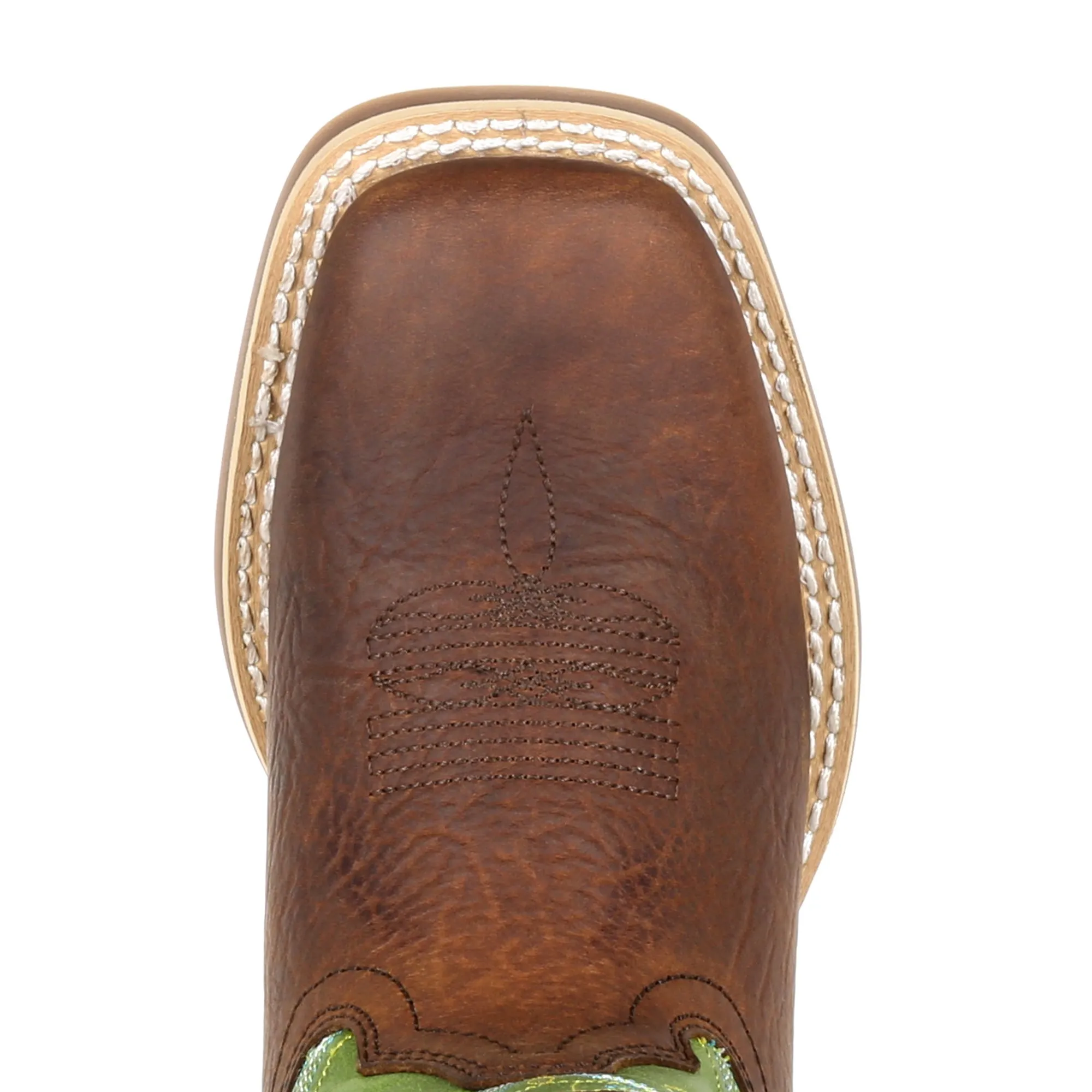 Lil Durango Big Kids Frontier/Lime Leather Rebel Pro Cowboy Boots