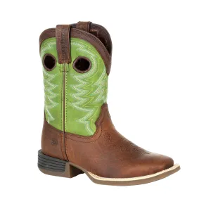 Lil Durango Big Kids Frontier/Lime Leather Rebel Pro Cowboy Boots