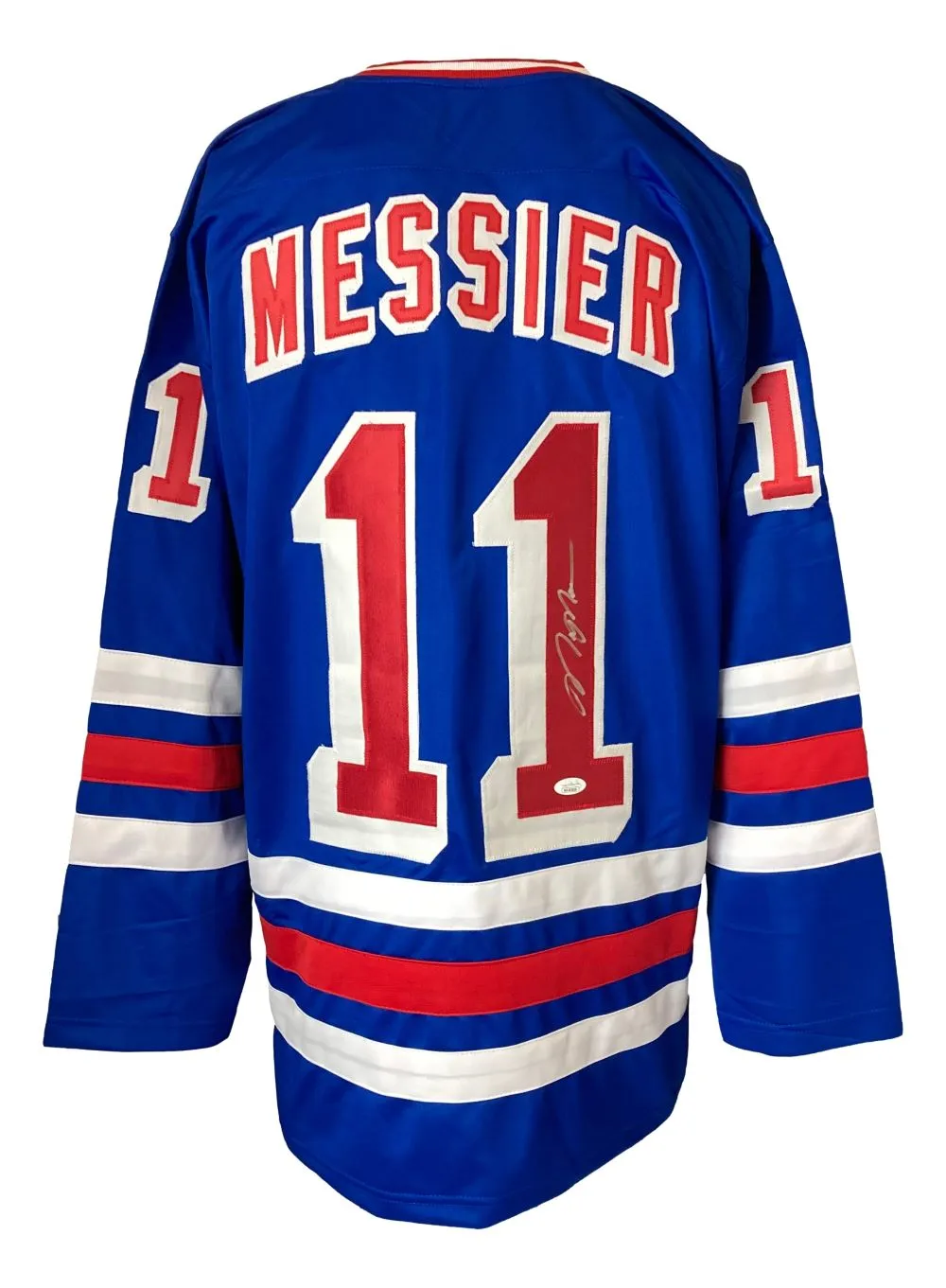 Mark Messier New York Signed Blue Hockey Jersey JSA