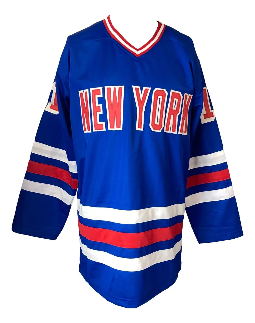 Mark Messier New York Signed Blue Hockey Jersey JSA