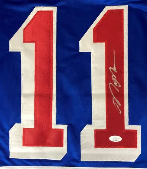 Mark Messier New York Signed Blue Hockey Jersey JSA