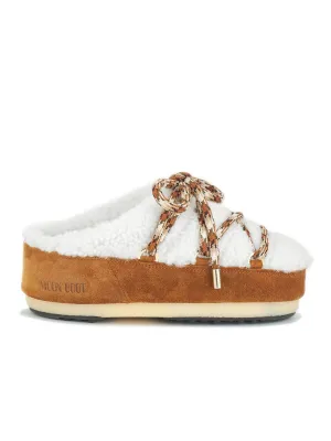 MB-Icon faux-shearling lace-up mules