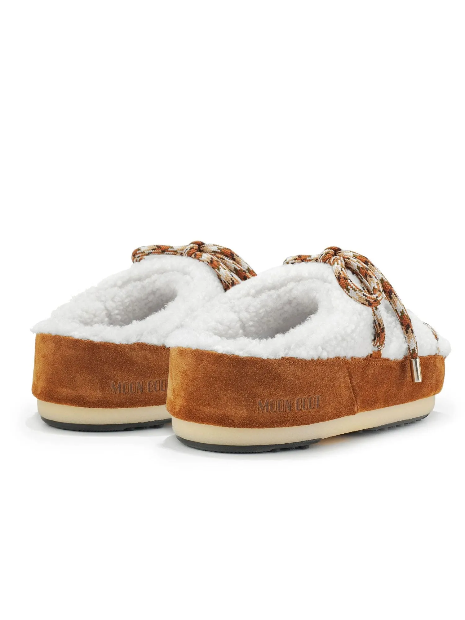 MB-Icon faux-shearling lace-up mules