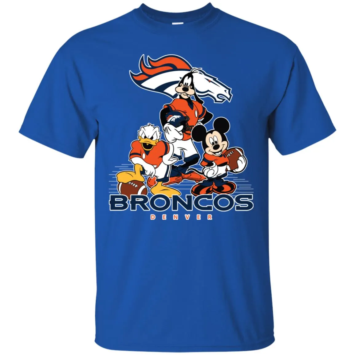 Mickey Mouse Denver Broncos American Football Nfl Sports Shirt