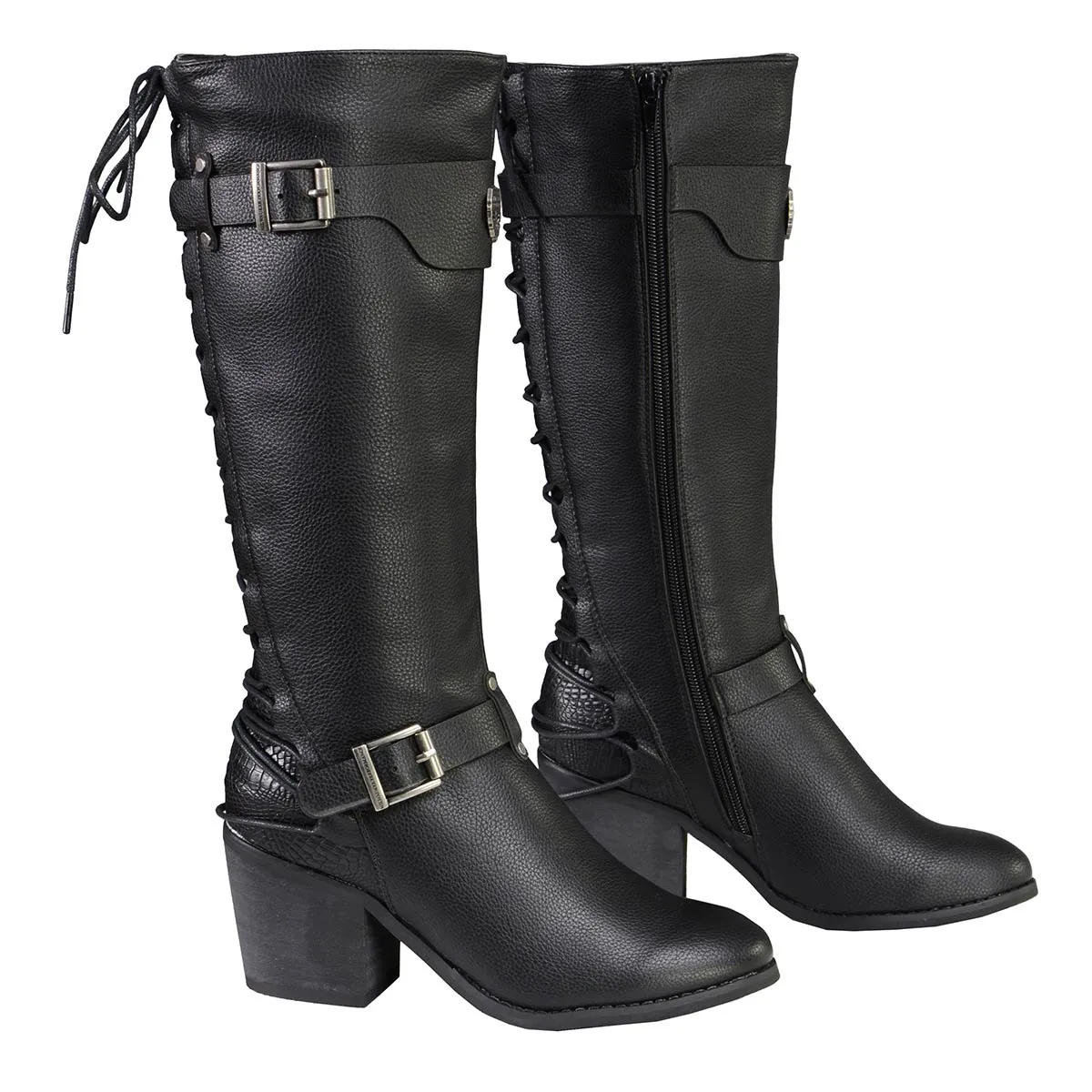 Milwaukee Performance MBL9427 Women's Tall Black Back End Laced Riding Boots