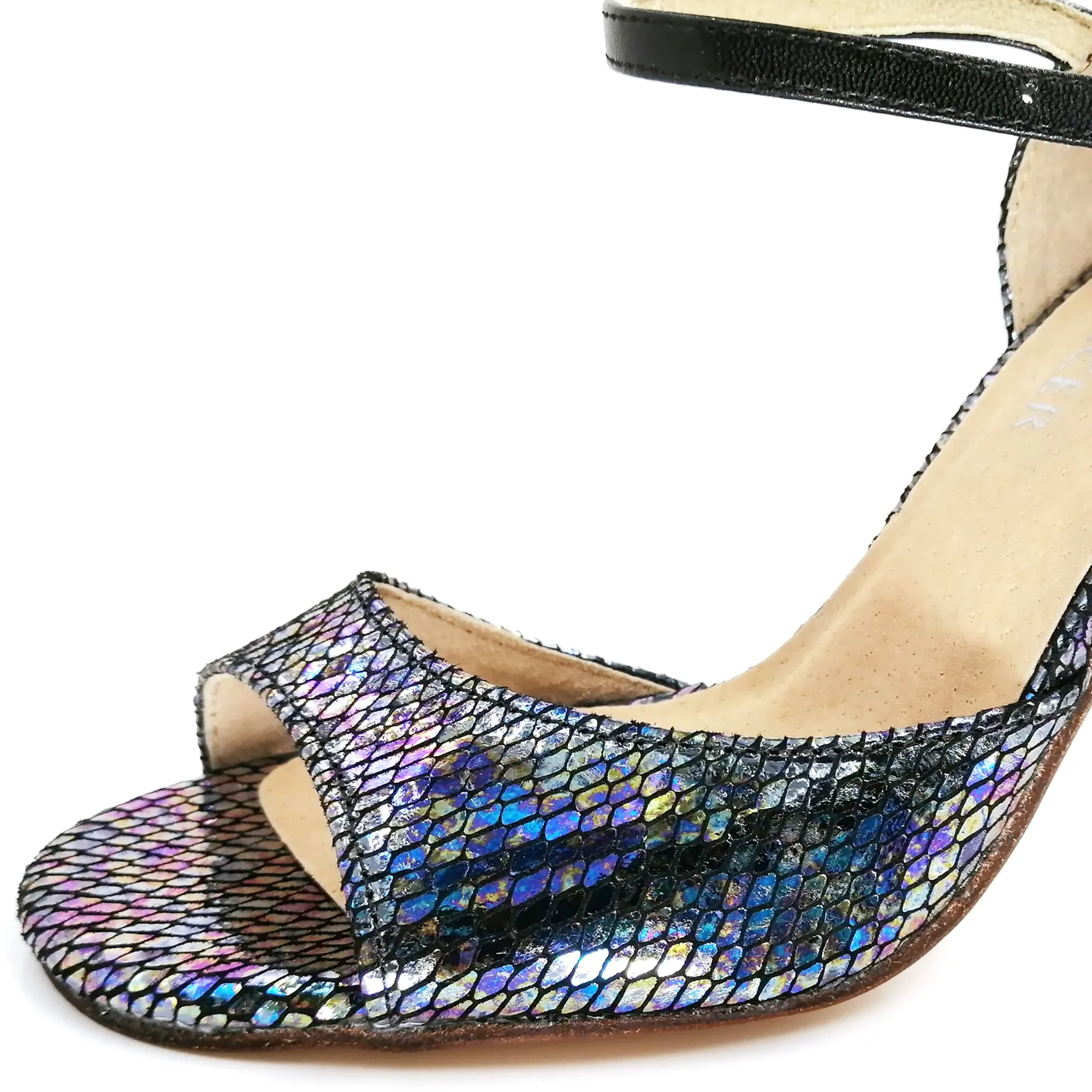 Multicolored Leather High Heel Argentine Tango Shoes Women's - Pro Dancer PD-9001F