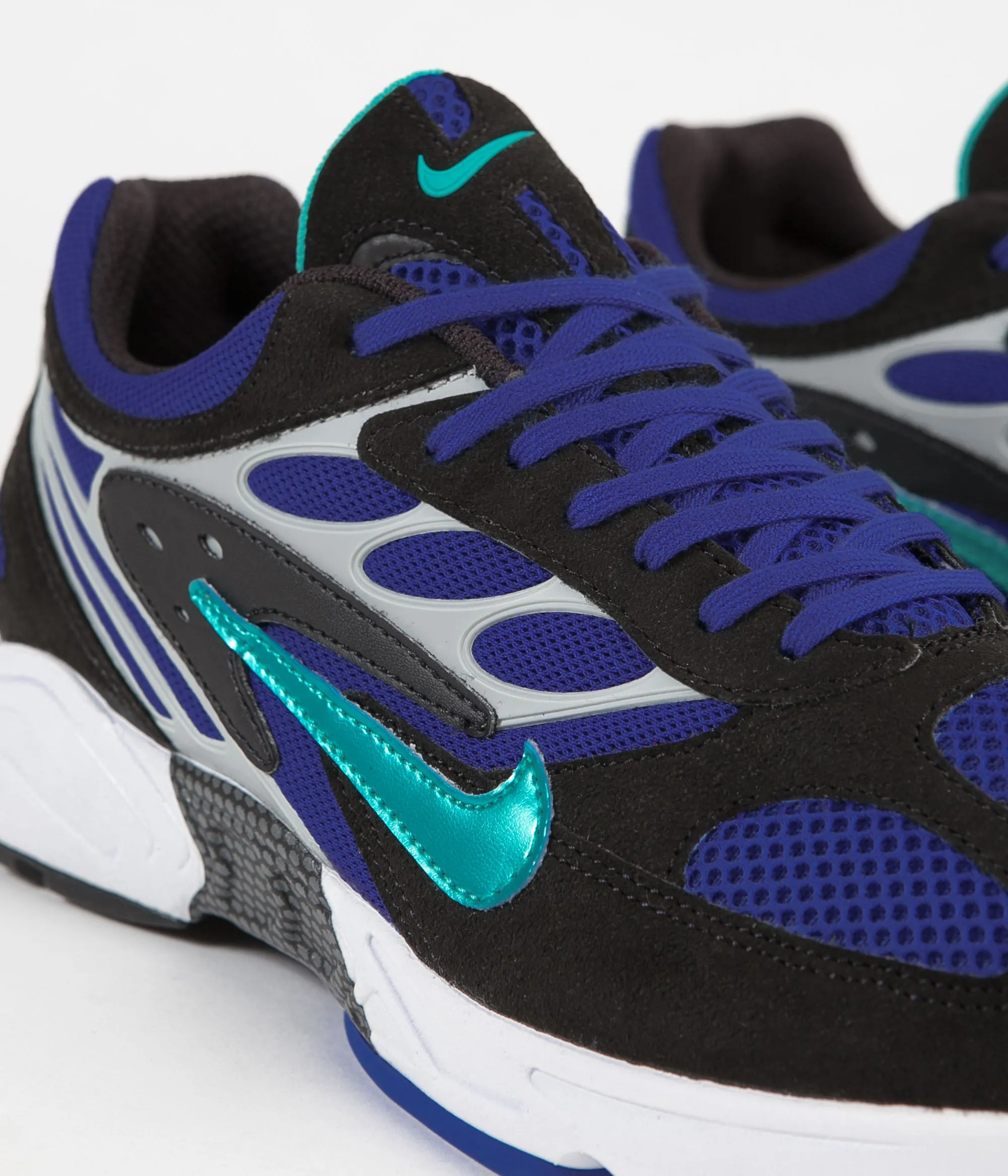 Nike Air Ghost Racer Shoes - Black / Hyper Jade - Racer Blue - Wolf Grey