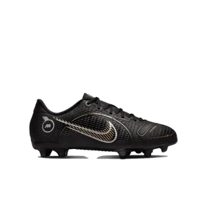 (NIKE-DJ2856-007) Nike Mercurial Vapor 14 Academy Youth Firm Ground Cleats [black/metallic gold/metallic silver]