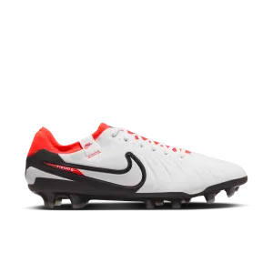 Nike Tiempo Legend 10 Pro FG-White/BK-Crimson