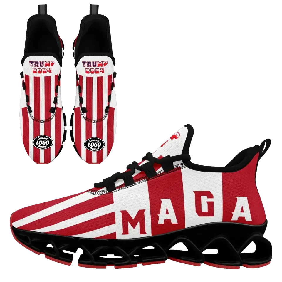 Personalized Trump Fashion Cloud Sneakers, Custom MAGA Comfortable Shoes, Trump 45-47 Shoes