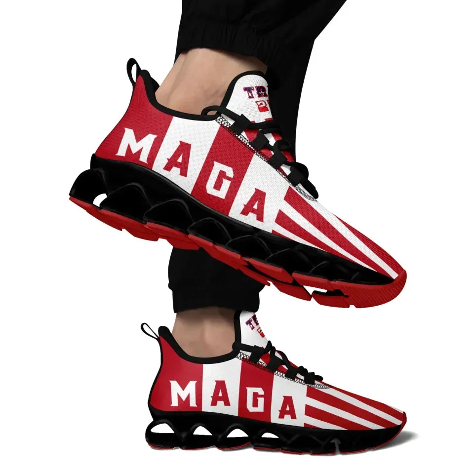 Personalized Trump Fashion Cloud Sneakers, Custom MAGA Comfortable Shoes, Trump 45-47 Shoes