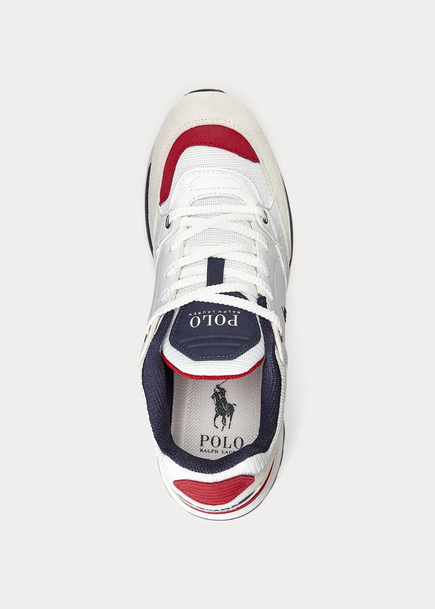 Ralph Lauren Trackster 200 Sneaker | White/Grey/Navy/Red