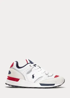 Ralph Lauren Trackster 200 Sneaker | White/Grey/Navy/Red