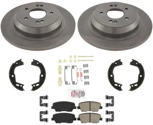 Rear Disc Brake Rotors Brake Pad Hardware Parking Shoes for Hyundai Equus 11-13