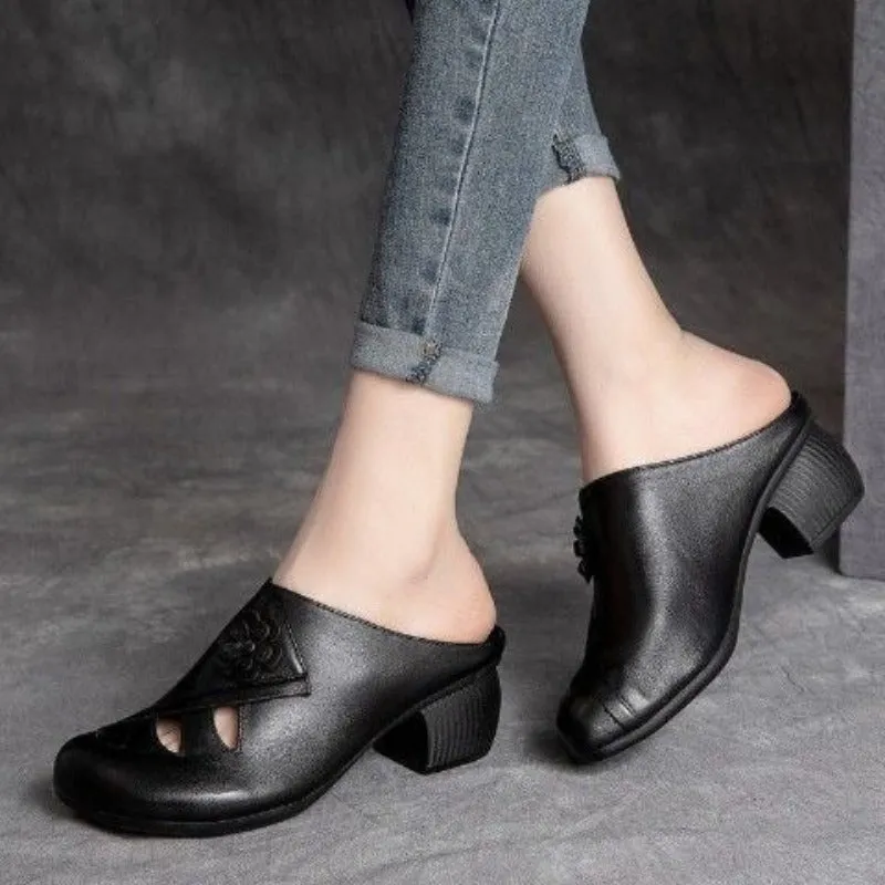 Retro Style Hand Made Heels For Women