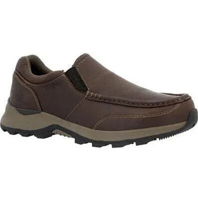 Rocky Men's Trophy Series 3" Soft Toe WP Slip On Outdoor Shoe - Brown- RKS0658