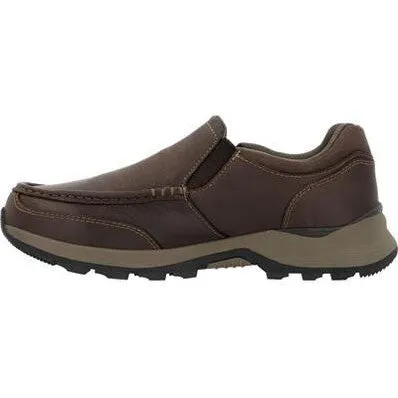 Rocky Men's Trophy Series 3" Soft Toe WP Slip On Outdoor Shoe - Brown- RKS0658