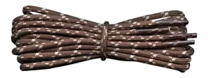 Round 3 mm Shoelaces Brown with Taupe flecks for walking shoes or trainers