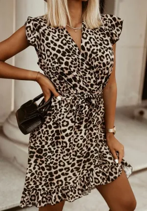 Sabrina Leopard Print Mini Dress