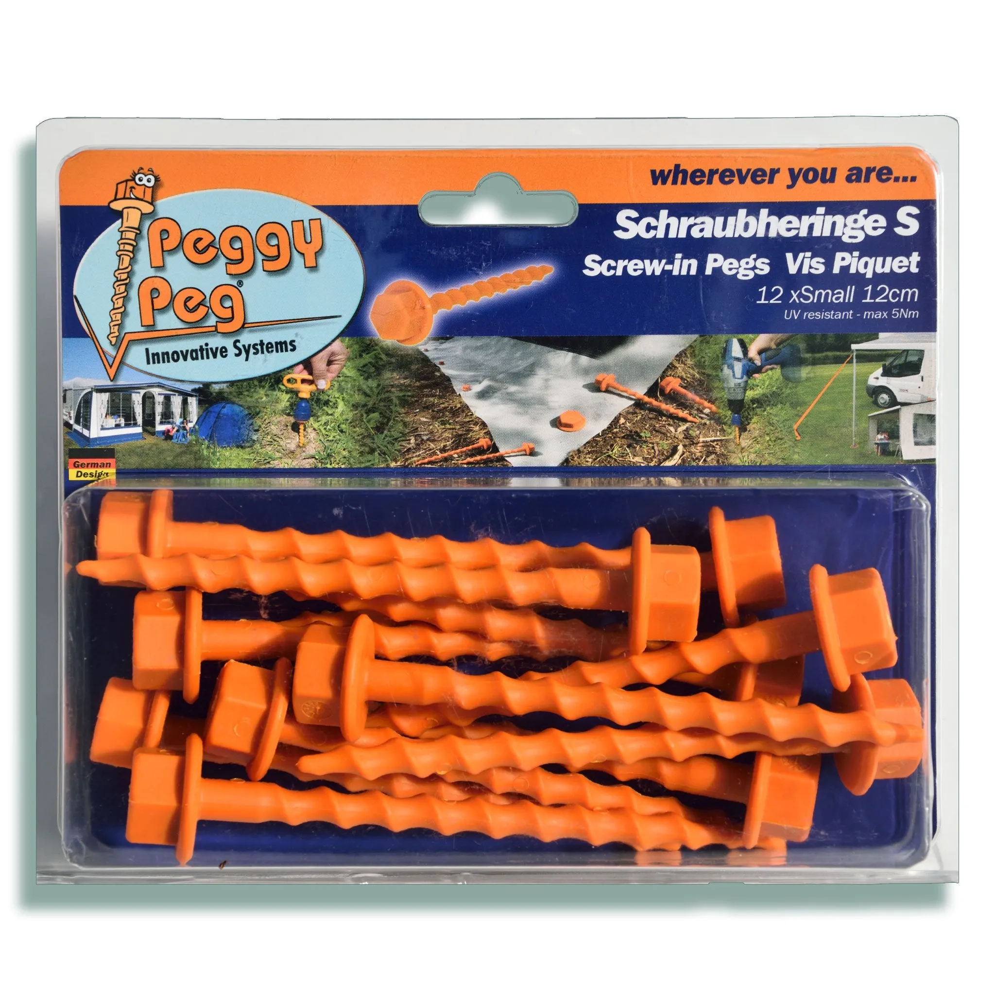 Screw-in Peg Small (S) • Pack of 12 (PP05) • Ground Matting & Sunshade pegs