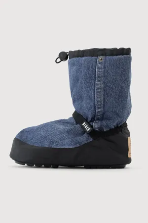 SIM5037 - Bloch Adult Upcycled Denim Warmup Booties