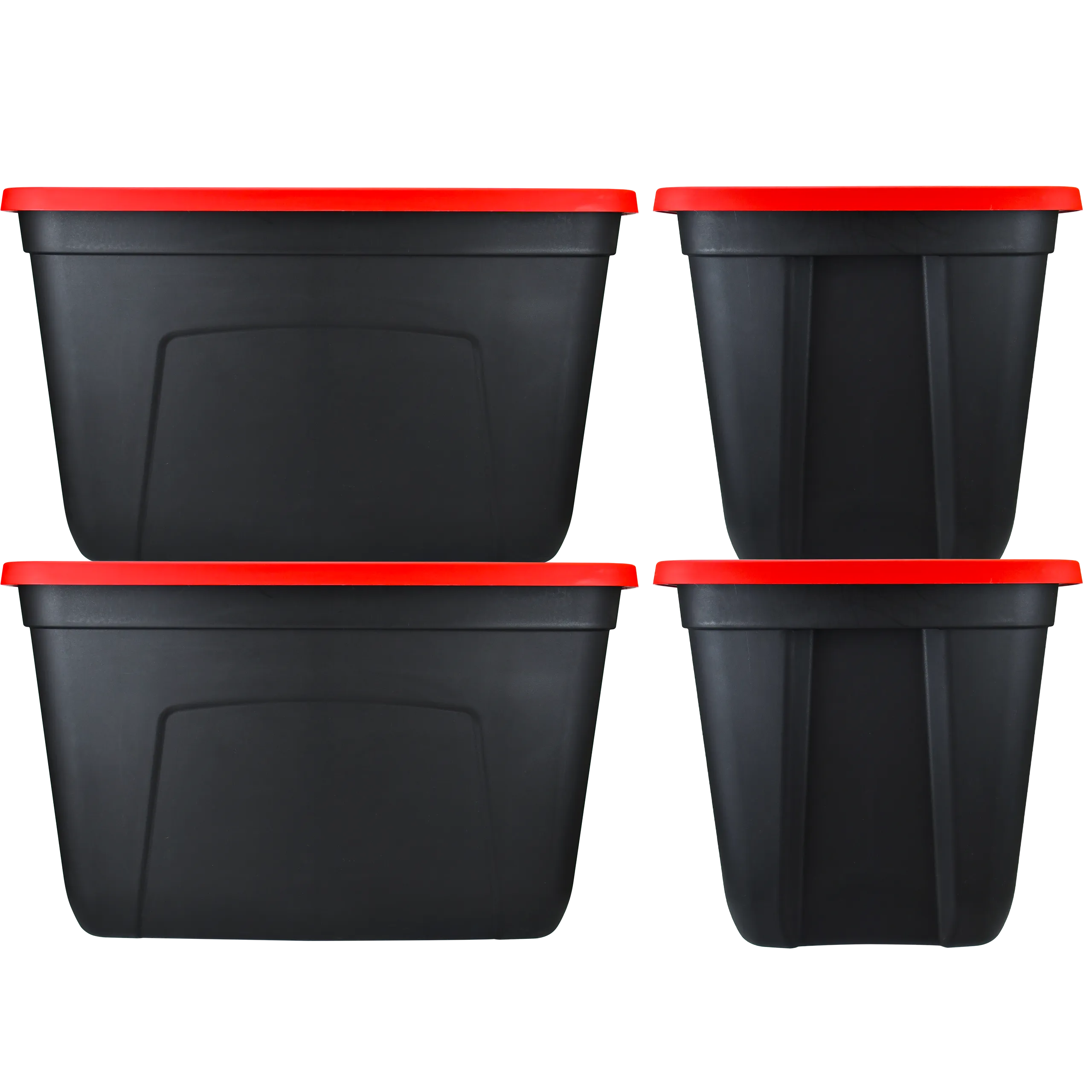 SimplyKleen Large Storage Bins with Lids, 18-Gallon (72-Quart), 4-pack