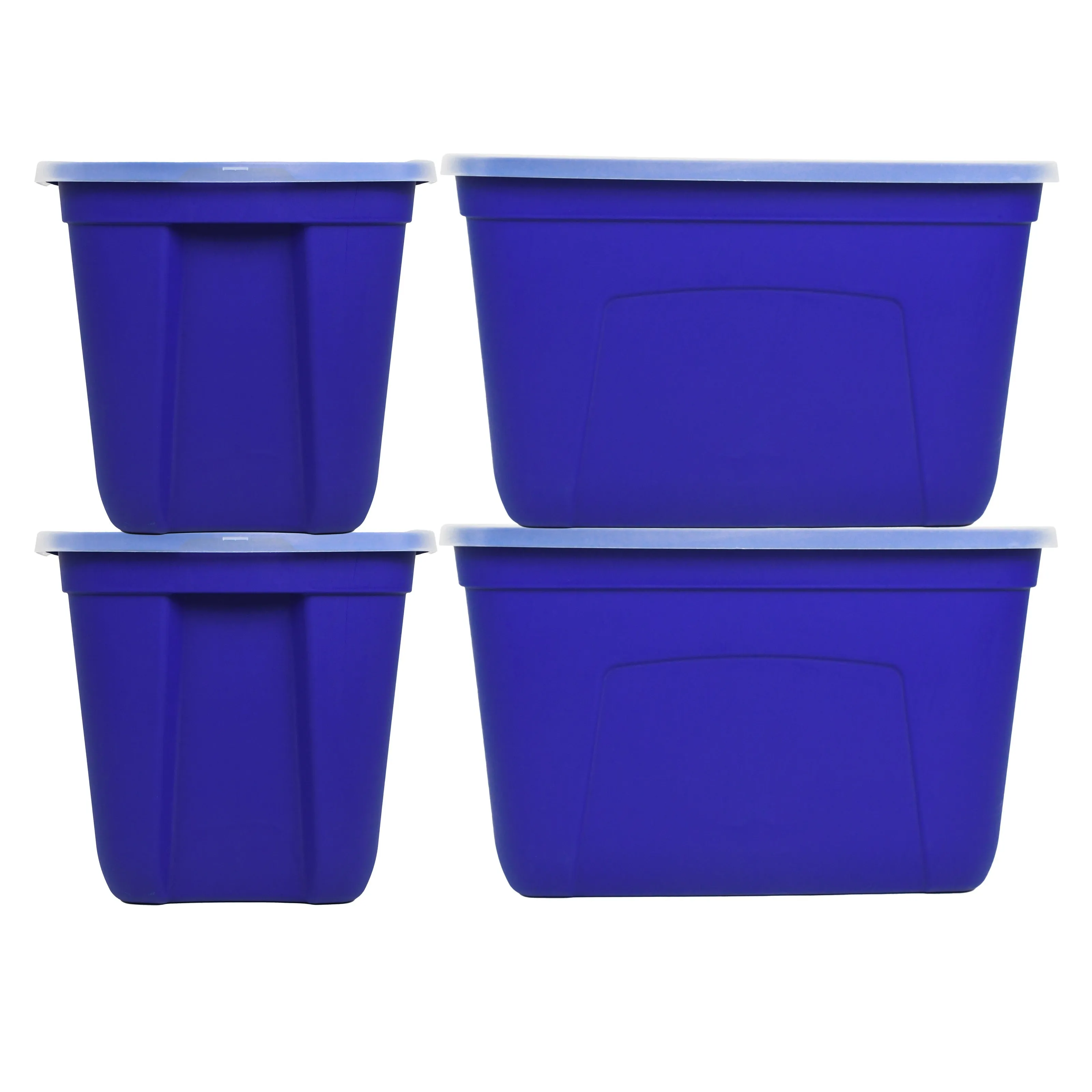 SimplyKleen Large Storage Bins with Lids, 18-Gallon (72-Quart), 4-pack